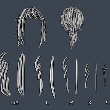 Clip studio brush 05 (Hair)